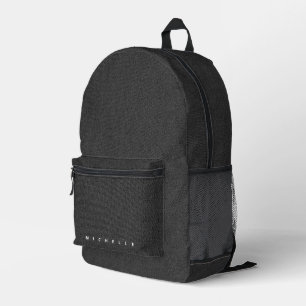 Denim Dark Grey Black Jeans Stylish  Printed Backpack
