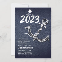 Denim Diamond Anchor Beach Blue Graduation Party