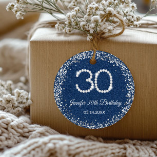 Denim Diamonds 30th Birthday Thank you Favor Tags