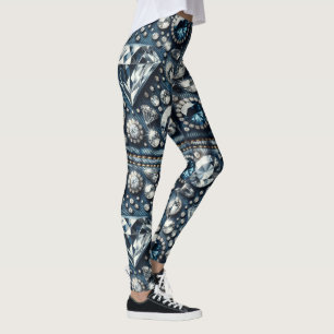 Denim & Diamonds Bling Gemstone Glam Jewels Leggings