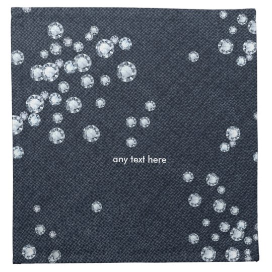 Denim & Diamonds Chic Party Elegant Cloth Napkins