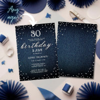 Denim Diamonds Chic Rustic Any Age Birthday Party