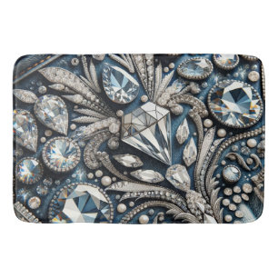 Denim & Diamonds Gemstone Bling Jean Bath Mat