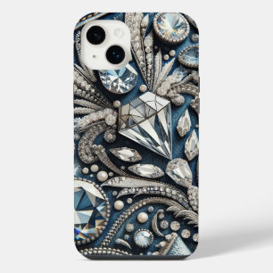 Denim & Diamonds Gemstone Bling Jean iPhone 14 Plus Case
