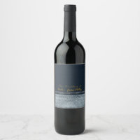Denim & Diamonds Glam Bling Elegant Wine Labels