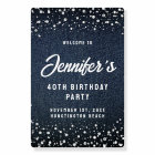 Denim Diamonds Pearls Birthday Party Welcome