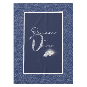 Denim & diamonds  tablecloth