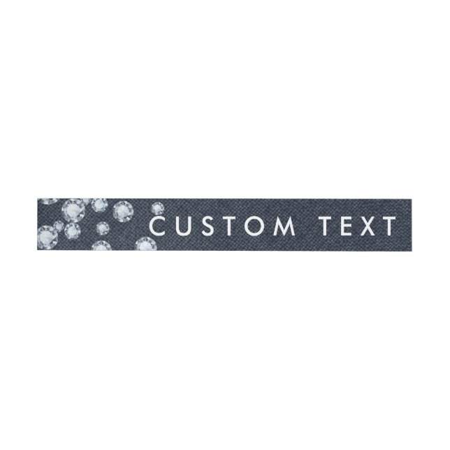 Denim & Diamonds Wrap Around Invite Labels (Individual)
