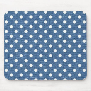 Denim dots mouse pad