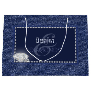 Denim et diamants femme d'honneur mariage sac cade