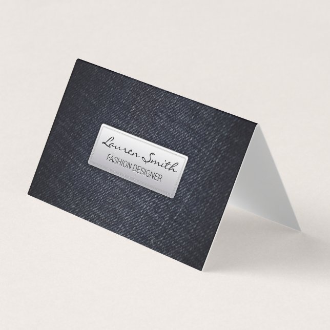 Denim Fabric Business Card (Front)