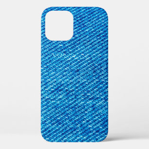 Denim fabric jeans blue jeans iPhone 12 case