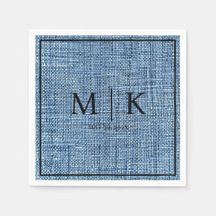 Denim Fabric Light Blue   Wedding Napkins