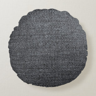 Denim fabric texture blue trouser round pillow