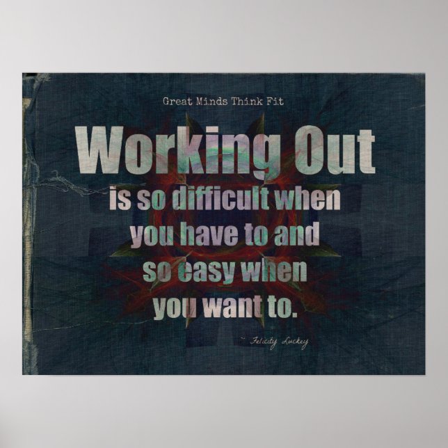 Denim Fitness Motivation! Poster (Front)