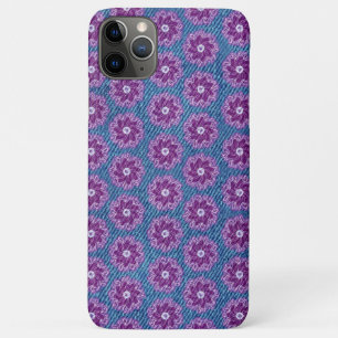 Denim & flowers purple/ blue iphone5 case