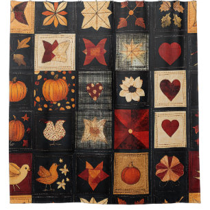 Denim Folk Art Quilt Pattern   Rustic Autumn Patch