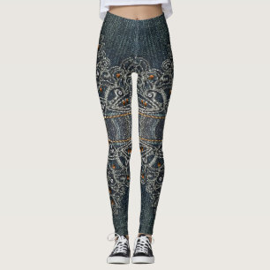 Denim Gems Leggings