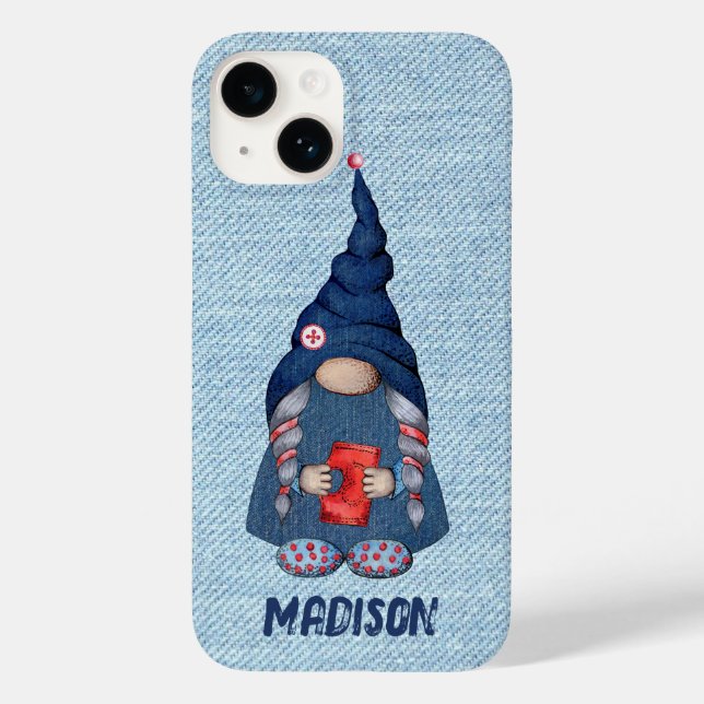 Denim Gnome Girl Case-Mate iPhone Case (Back)