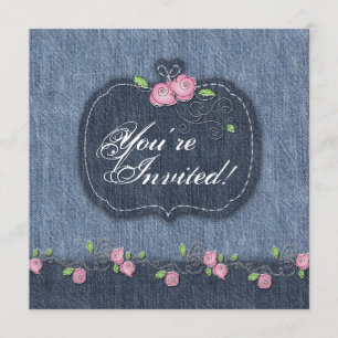 Denim in Rose Faire-part de mariage Ouest