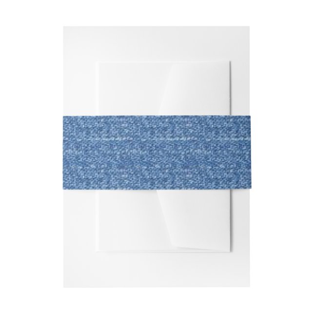 Denim Invitation Belly Band (Front Example)