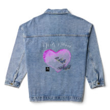 DENIM JACKET AVEC COEUR & BOUTEILLES NOM PERSONNAL