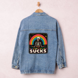 Denim Jacket, drôle de design, Tout Sucks.
