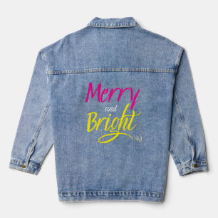 Denim Jacket : Merry and Bright (pink/yellow)