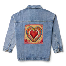 Denim Jacket, Traditional Ink: Art on Fabric