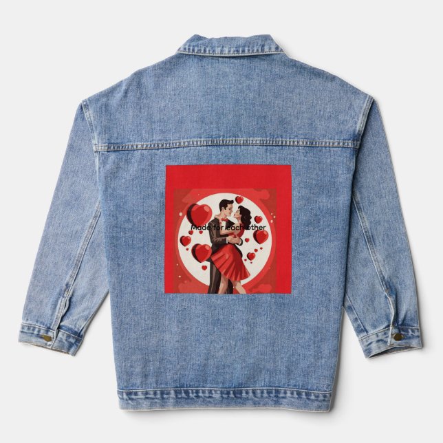 Denim Jacket with romantic design  (Back)