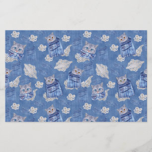 Denim Jean pockets,Kittens and Lace