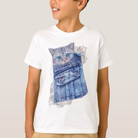 Denim Jean pockets,Kittens and Lace