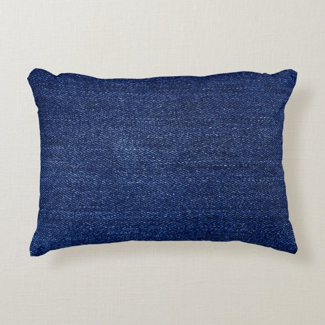 Denim jeans fabric: textured background. accent pillow (Front)