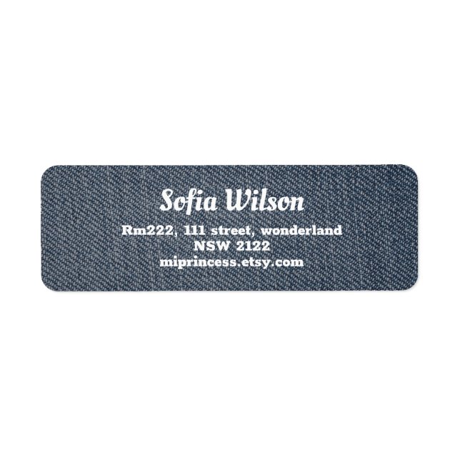 Denim, jeans gift tag (Front)