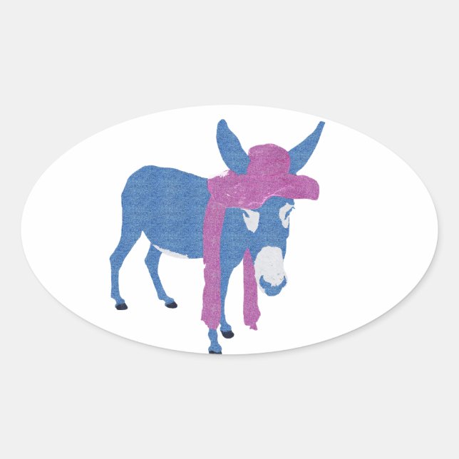 Denim Jenny Oval Sticker (Front)