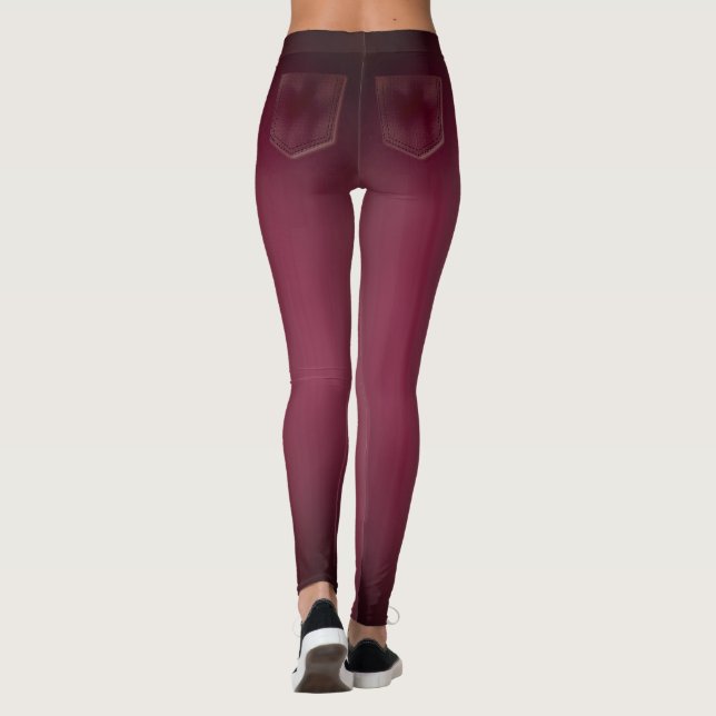 Denim Like Pocket Leggings (Back)