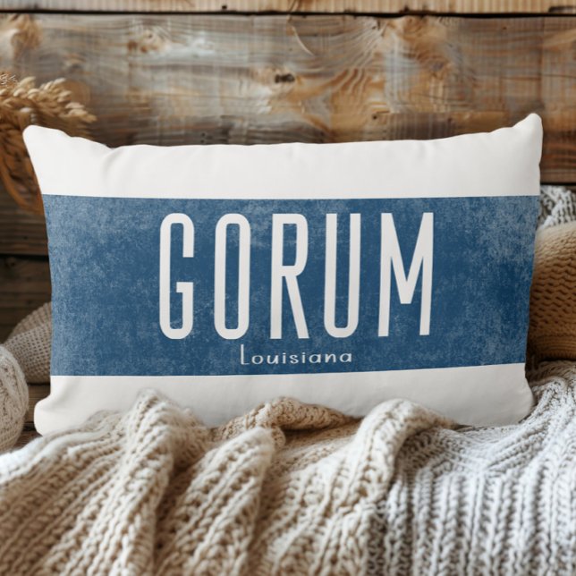 Denim Look Gorum Louisiana State  Lumbar Pillow (Creator Uploaded)