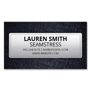Denim Magnetic Business Card