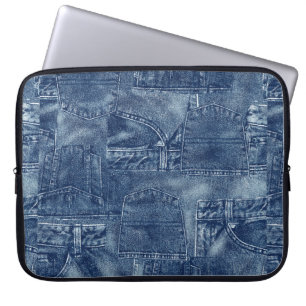 Denim material, laptop sleeve