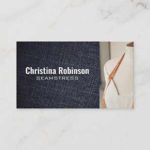 Denim Material   Tape Measurer Mannequin Business Card