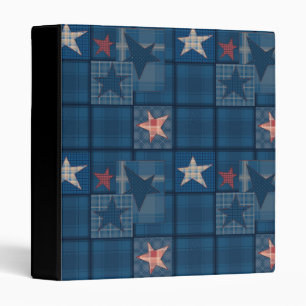 Denim patchwork binder