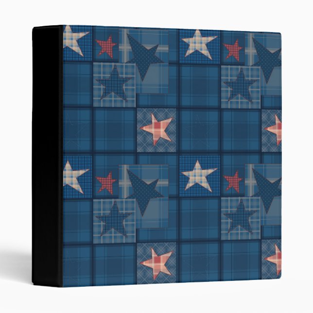 Denim patchwork binder (Front/Spine)