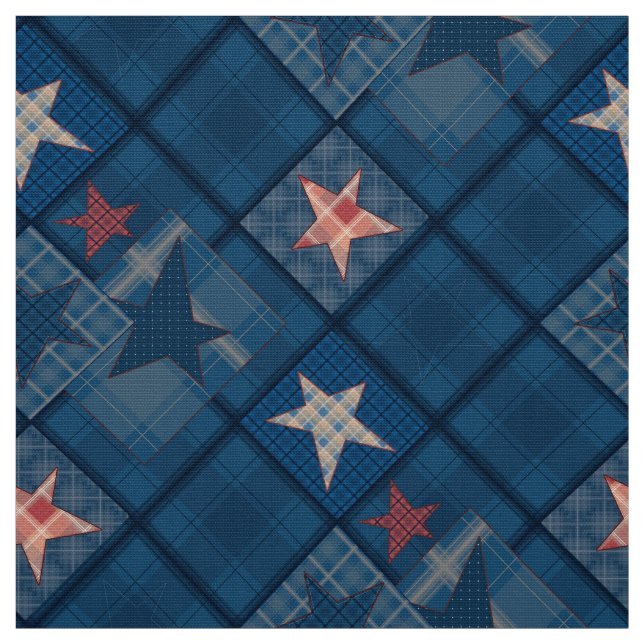 Denim patchwork fabric (Swatch)