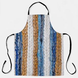 Denim patchwork: recycled jeans rug. apron