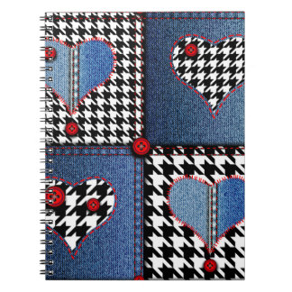Denim Patchwork: Seamless Fabric Pattern Notebook