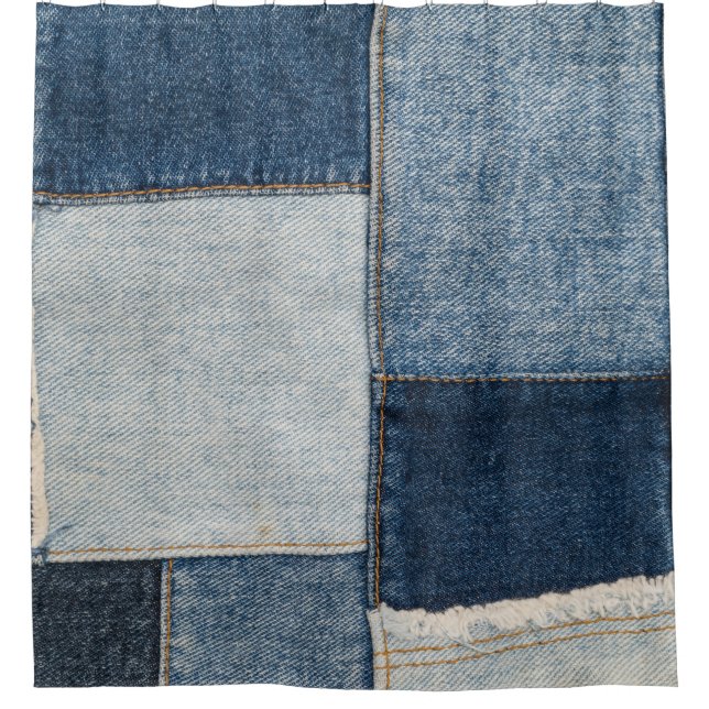 Denim Patchwork: Vintage Textile Pattern (Front)