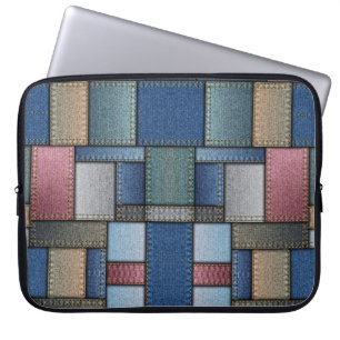 Denim Pattern Laptop Sleeve