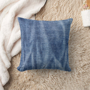 Denim Pattern Throw Pillow
