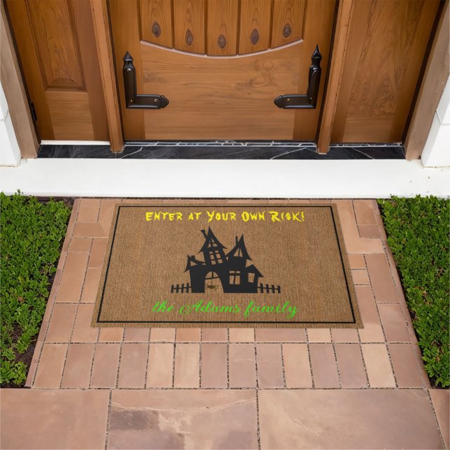 Denim Print October Halloween 24x36-inch Welcome Doormat (Outdoor)