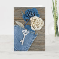 Denim Roses in Pocket Birthday